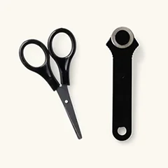 Scissors or rotary cutter to hem pants
