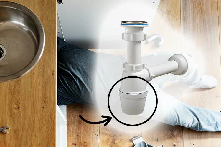 Démonter le siphon pour déboucher un évier